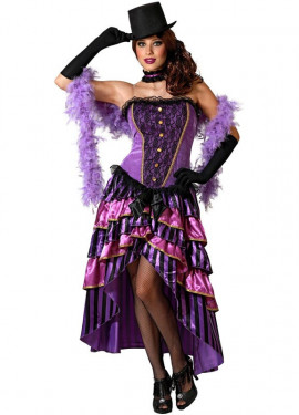 Elegant Purple Can Can Costume for Women