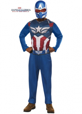 Captain America Costume with Mask for Men