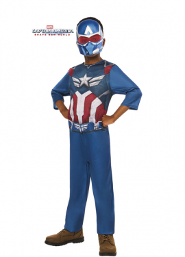 Captain America Costume with Mask for Boys