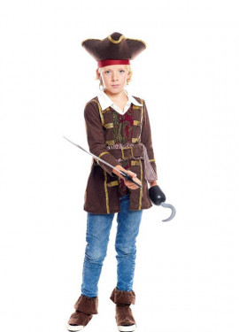  Disfraz de capitán pirata para niños de 8 a 10 años : Ropa,  Zapatos y Joyería