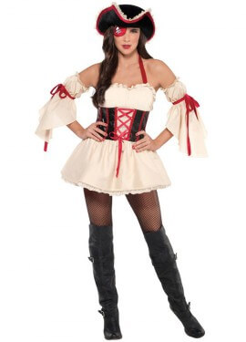 Fato de capitão pirata sexy para mulher