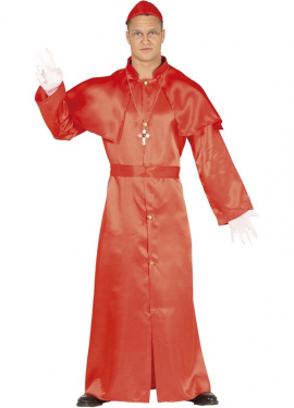 Red cardinal costume for men