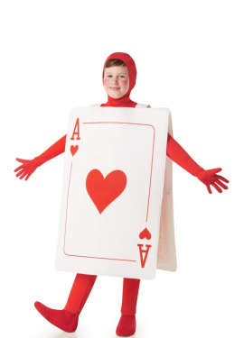 Ace of Hearts Playing Card Costume for Kids