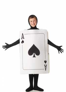Ace of Spades Playing Card Costume for Kids