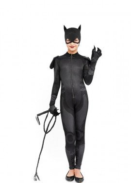 Catwoman Costume Ragazze Halloween Costume + Maschera Bambini