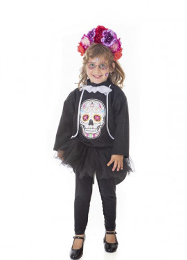 Catrina Calaveras Floral costume for girl