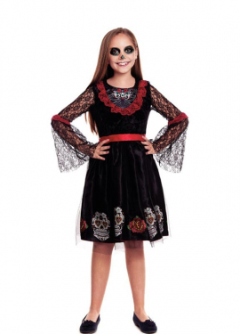 Costume di Catrina Calaveras per bambina