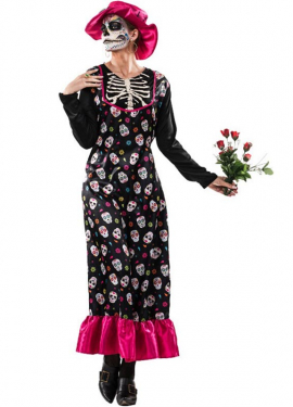 Fato de Catrina com Chapéu para mulher