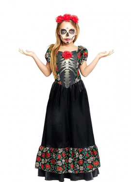 Catrina costume Long black dress for girls