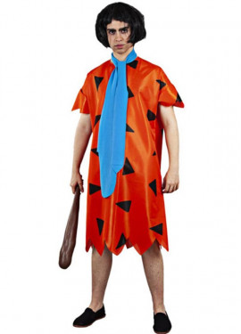 Orange Caveman Costume with Tie for Men