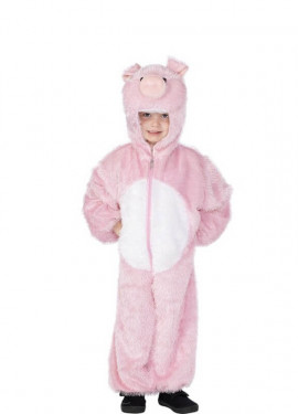 Fato de porco rosa para crianças