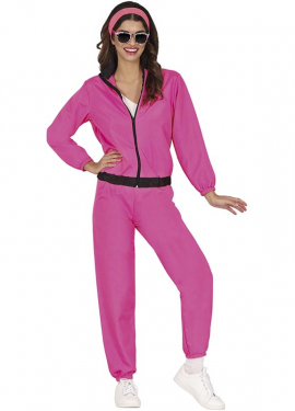 Women's Neon Fuchsia Tracksuit Costume