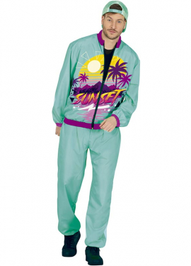 80s Sunset Tracksuit Costume for Men