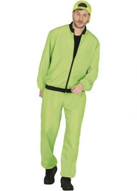 Men's Neon Green Tracksuit Costume