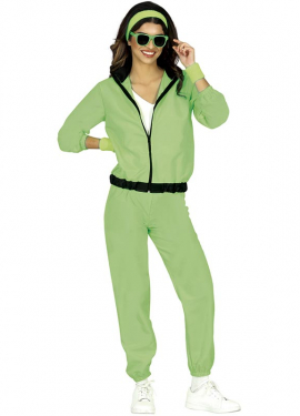 Women's Neon Green Tracksuit Costume