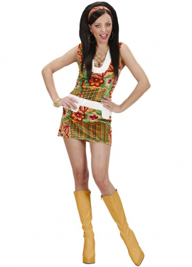 Women's Velvet 60s Girl Costume