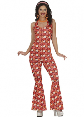 Reddish 70s Disco Girl Costume for Women