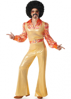 Men's 70s Gold Disco Boy Costume