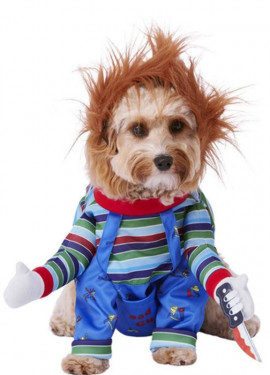 Disfraz de Chucky con peluca para perro