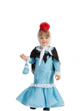 Costume di chulapa blu per bambino