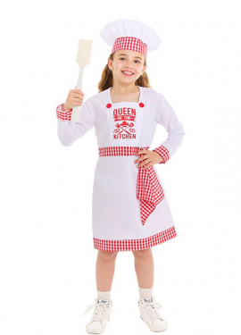 Chef Cook Costume for Girls