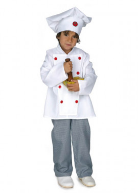 Bambino Cuoco Scioccato in Cuochi Gialli Cappello E Uniforme