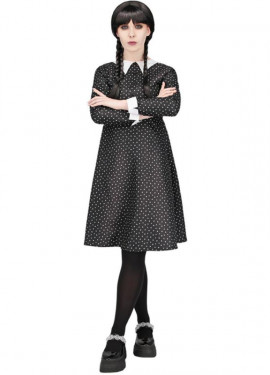 Polka Dot Gothic Schoolgirl Costume for Women