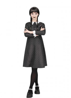  Vestido negro para mujer, disfraz de Halloween con cuello de  Peter Pan, vestido de terciopelo negro para niña, Negro - : Ropa, Zapatos y  Joyería