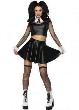 Gothic Schoolgirl Costume for Women