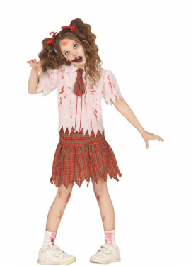 Disfraz de Colegiala Zombie para niña