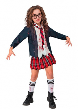 Disfraz de Colegiala Zombie para niña