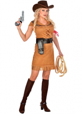 Brown Cowgirl Costume for Women