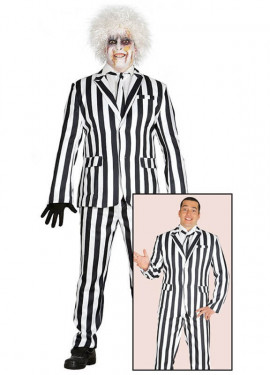 Gestreiftes Geisterkostüm für Herren