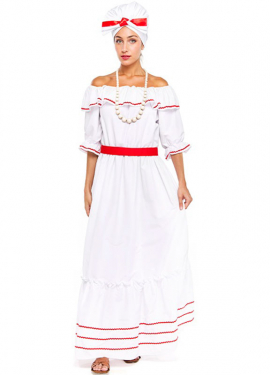 Disfraz de Cubana blanco para mujer