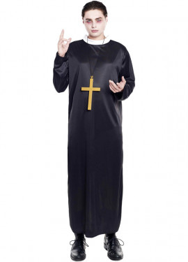 Costume da uomo prete cardinale papa sacerdote religioso carnevale