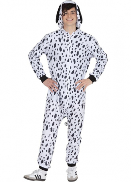 Adult Dalmatian costume with hood and ears