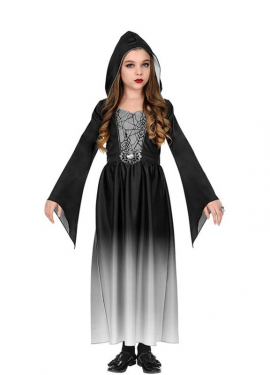 Grey Gothic Lady Costume for Girls