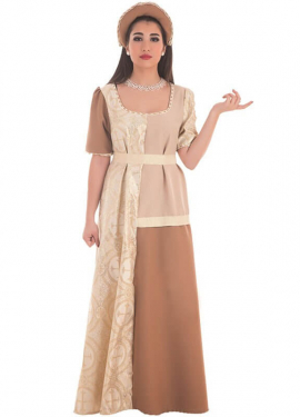 Brown Medieval Lady Costume for women