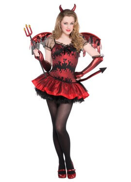 Disfraz de Diablesa para niñas y adolescentes Halloween Disfraz de Diablesa para niñas y adolescentes Halloween
