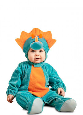 costume de dinosaure pour bébé bleu et orange
