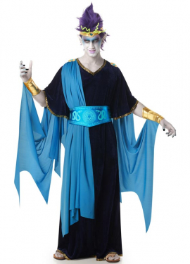 Hades Greek God Costume with Cape for Men