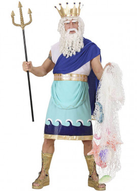 Poseidon Revestimiento Neptuno Disfraz para Hombre Dios De Mar Equipo  Acuario