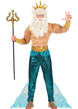 God Poseidon costume for men