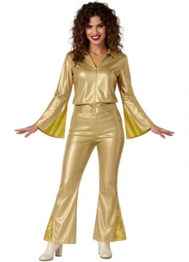 Women's Gold Disco Costume