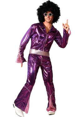 Fuchsia Disco Costume for Men