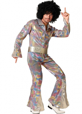 Men's multicoloured disco costume