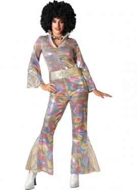 Women's Multicolor Disco Costume