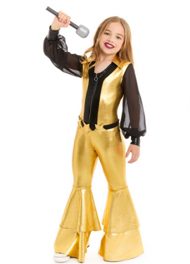 Gold Disco Costume for Girls