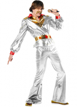 70's Silver Disco Costume for Men