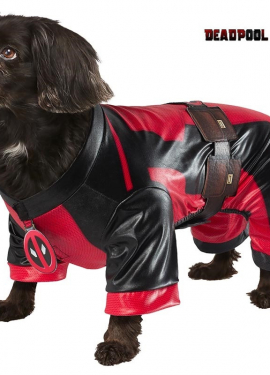 Classic Deadpool Dog Costume with Belt for Dog